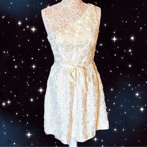 JILL Stuart Creme one shoulder Party dress
